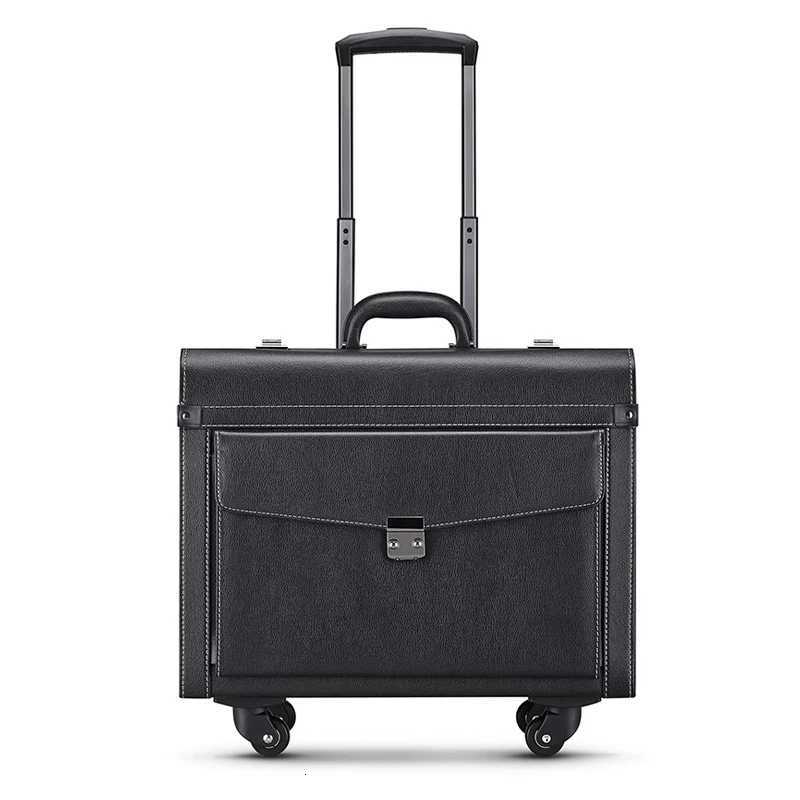 18 inch Captain Trolley Case Flight Attendant Flight Case Trainer Luggage Lawyer Suitcase Business Boarding Box Z250905
