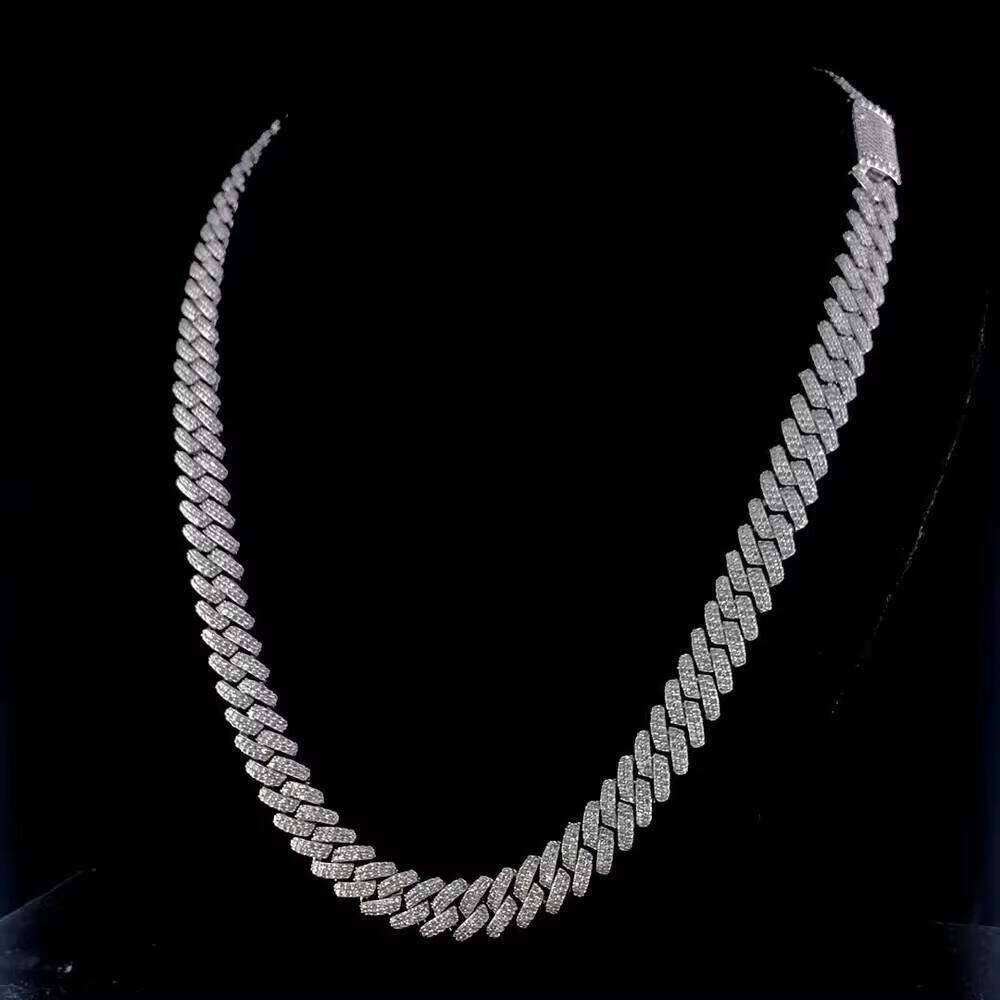 Exquisite VVS Clarity Moissanite Dia Studded Cuban Link Chain for Sale Indian Supplier From India