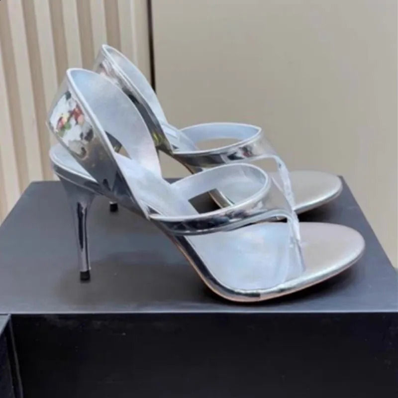 Summer Womens Stiletto Sandals Concise Female Flipflop Highheeled Slingback Runway Ladies Shoes Large Sizes 3446 w250905