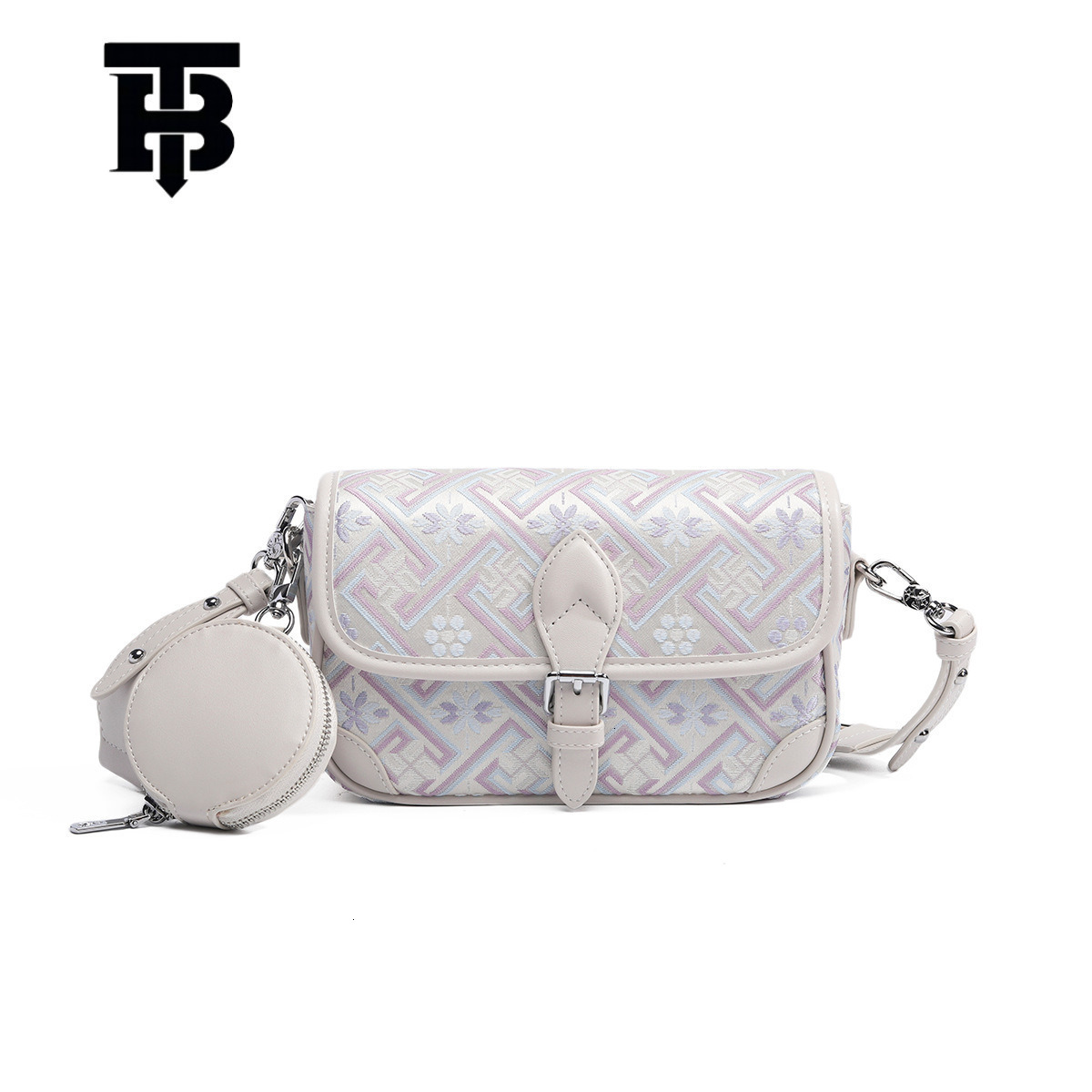 TB BHULAMTE Designer Luxury Bag Bag Cross-border Foreign Trade Striped Brocade Women's Crossbody Bag New Exquisite Versatile Handbag Small Bag