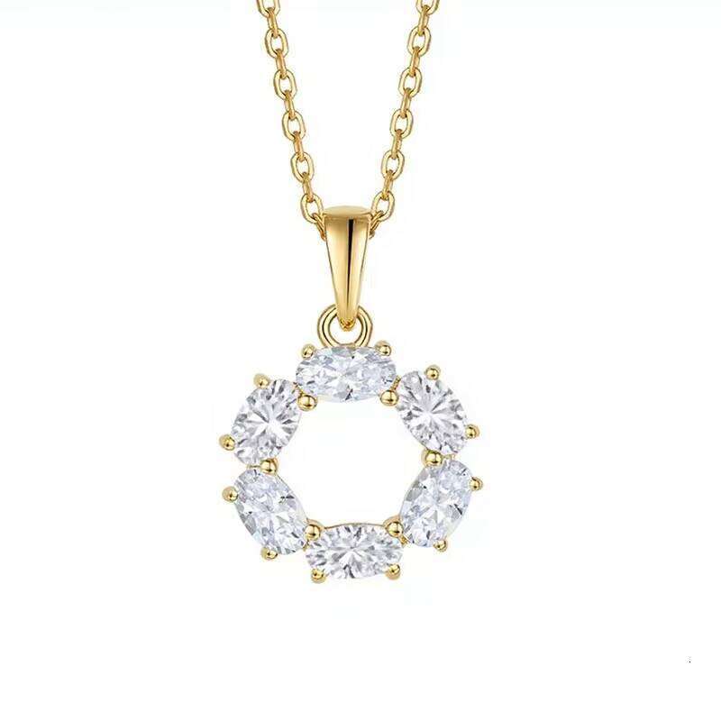 Jewelry Women's Fashionable Simple Moissanite Pendant Necklace Can Be Customized Wholesale Manufacturer