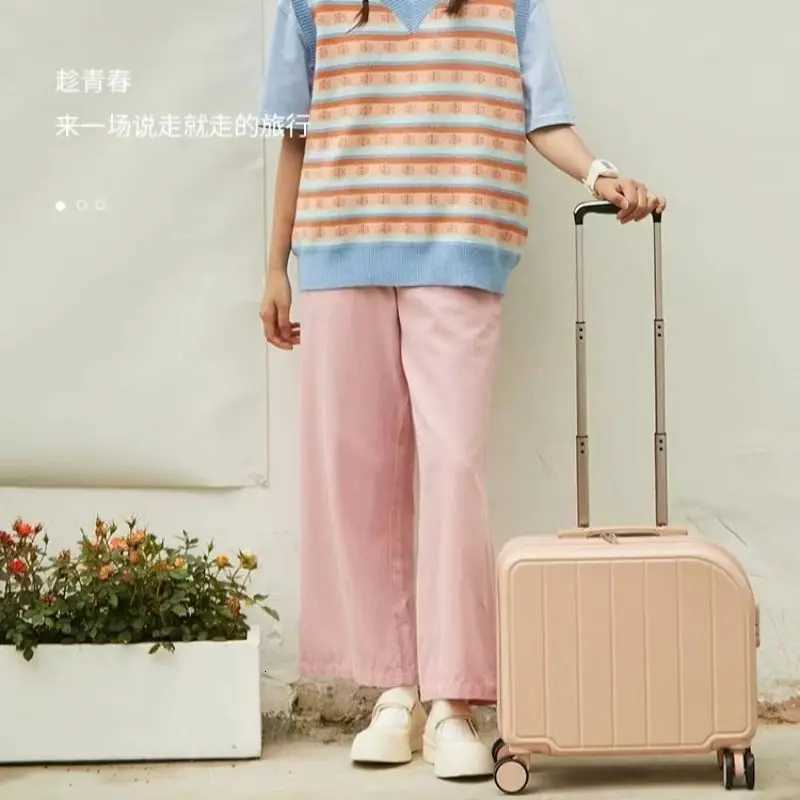 Luggage for women small size 18 inch lightweight boarding case universal mute wheel travel case 16 i Z250905
