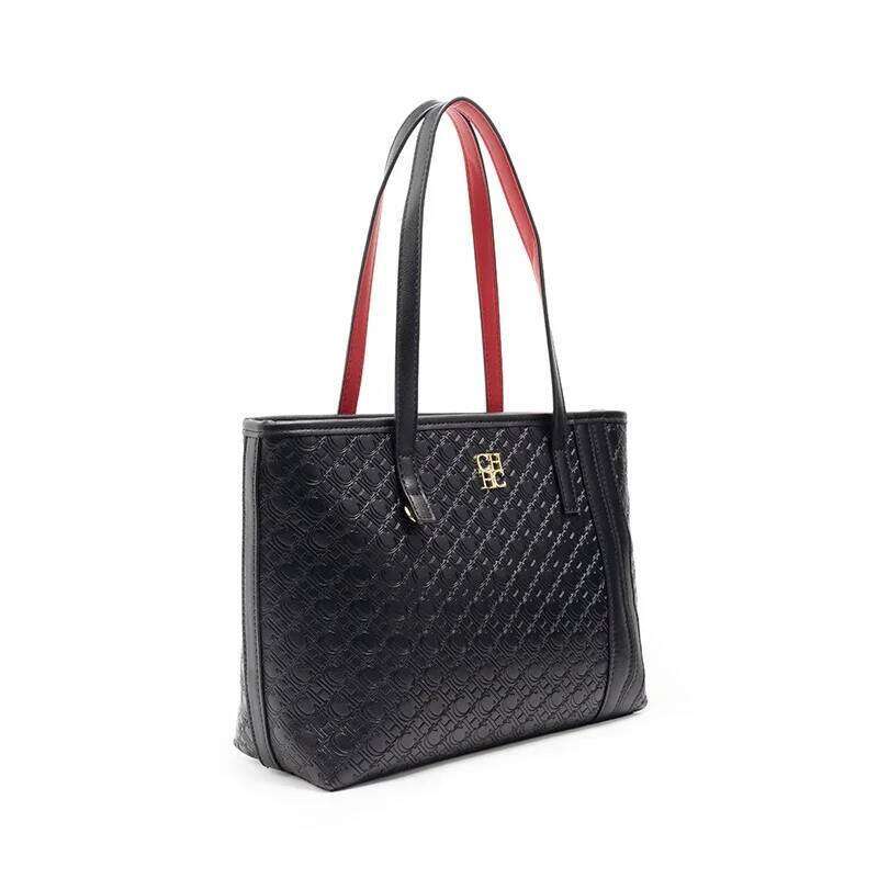 CH Tote Pure Colour Large Capacity Shoulder Daily Versatile Style Women's Crossbody Bag Letters Printing