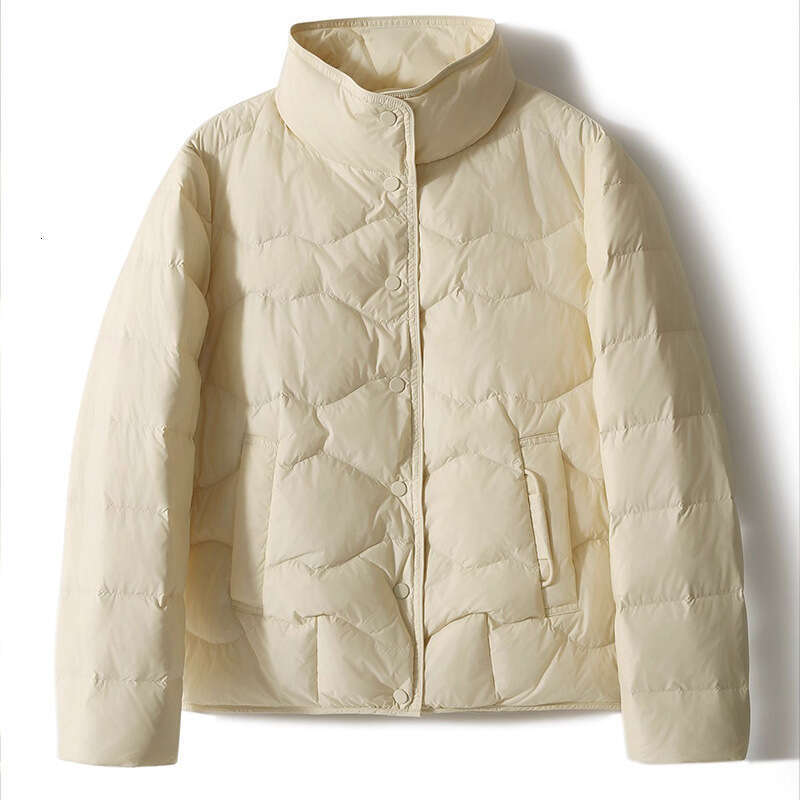 95 White Goose Lightweight Slimming Cocoon Down Jacket Winter New Women's Short Coat B5