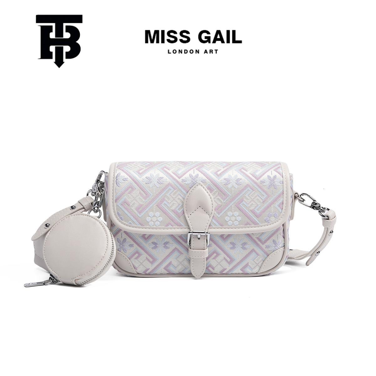 TB BHULAMTE Designer Luxury Bag Bag Cross-border Foreign Trade Striped Brocade Women's Crossbody Bag New Exquisite Versatile Handbag Small Bag