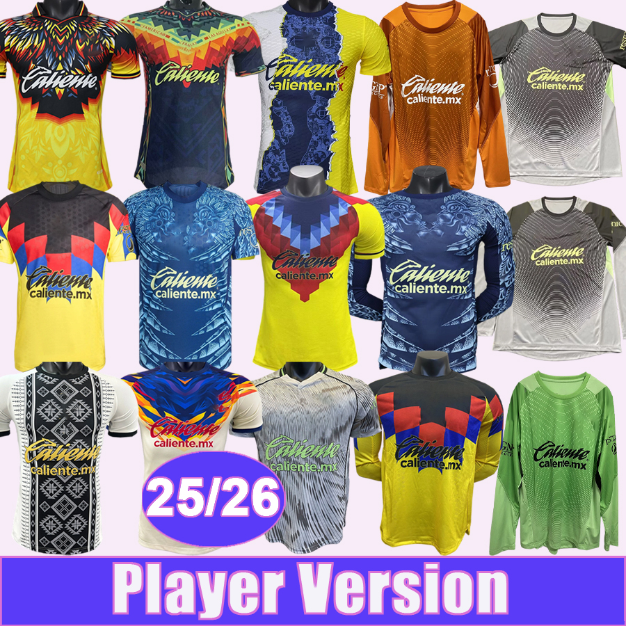 25 26 Club America Mens Player Soccer Jerseys DAVILA HENRY AGUIRRE I.REYES K.ALVAREZ D.VALDES A.CERVANTES Home Away 3rd GK Special Edition Football Shirts