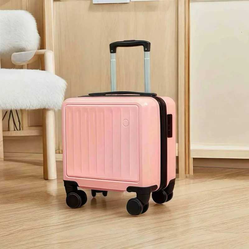 18in ABS Lightweight Carryon Luggage Waterproof Universal Spinner Wheel Travel Lock Suitcase 2Section Handle For Under 160cm Z250905