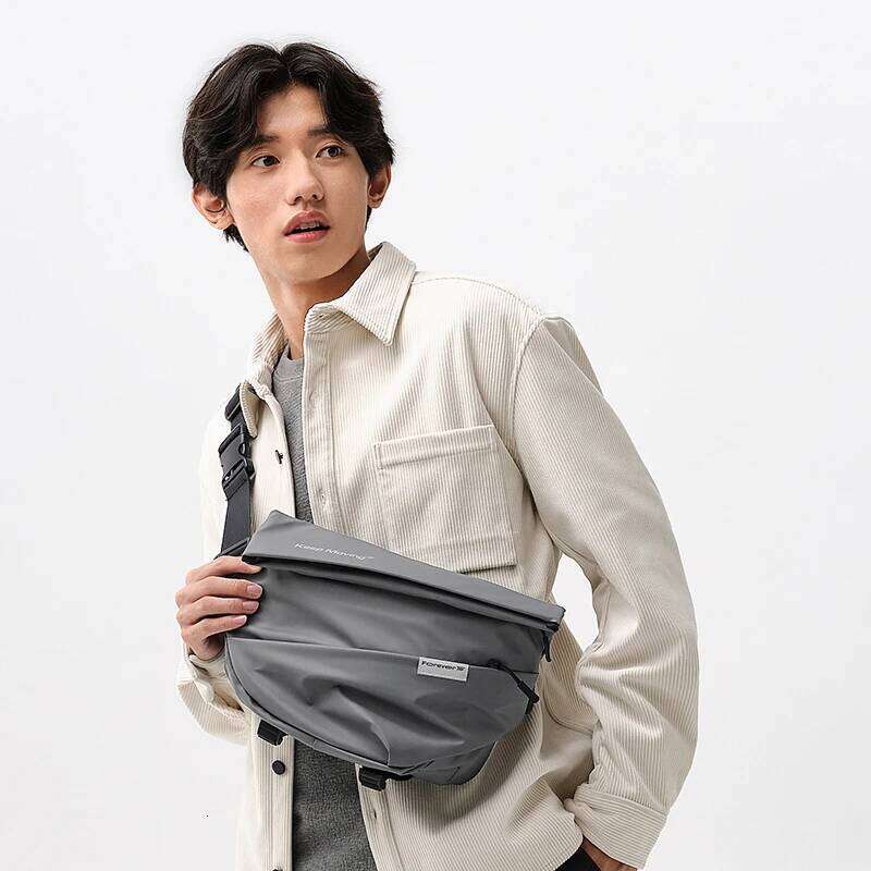 Semir Crossbody Men Textured Chest Bag 2024 New Fashion Letter Print Large Capacity Backpack
