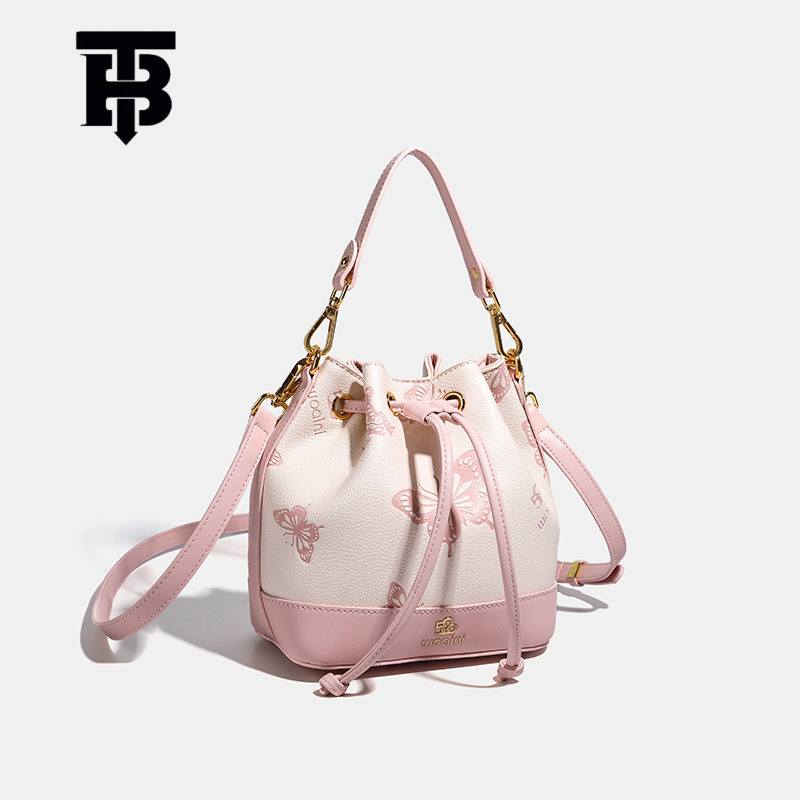TB BHULAMTE Designer Bag Luxury Bag UR Women's Bag 2025 New Autumn Winter Fashion Bucket Bag Niche Sweet High-end Versatile Handbag Shoulder Cros