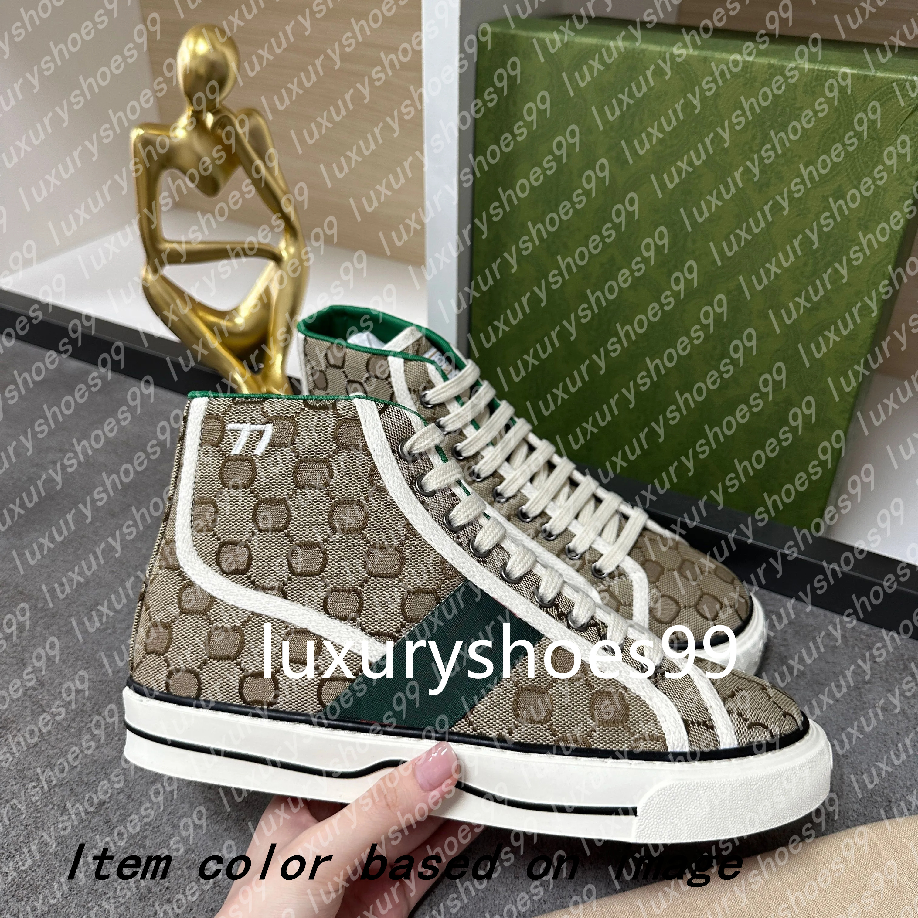 Designers sneaker canvas Luxurys designer shoes denim Men Shoes Rubber sole Embroidered Vintage casual mens trainers Sneakers