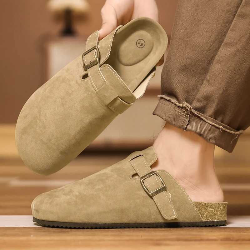 Mens and Womens 2025 New Summer Style Lazy SlipOn HalfDrag Baotou Couples Outer Wear NonSlip WearResistant Casual Shoes W250905