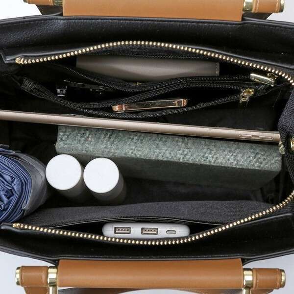 Tote New Fashion Commuter Large Capacity Women's Bag Embossed Letter Ladies Handbag Can Be Shoulder Crossbody