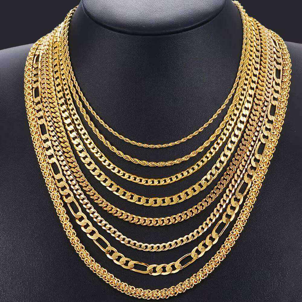 SC Fine Jewelry Necklaces Custom Sterling Sier 14k Gold Plated Hiphop Miani Cuban Link Chain for Men Women