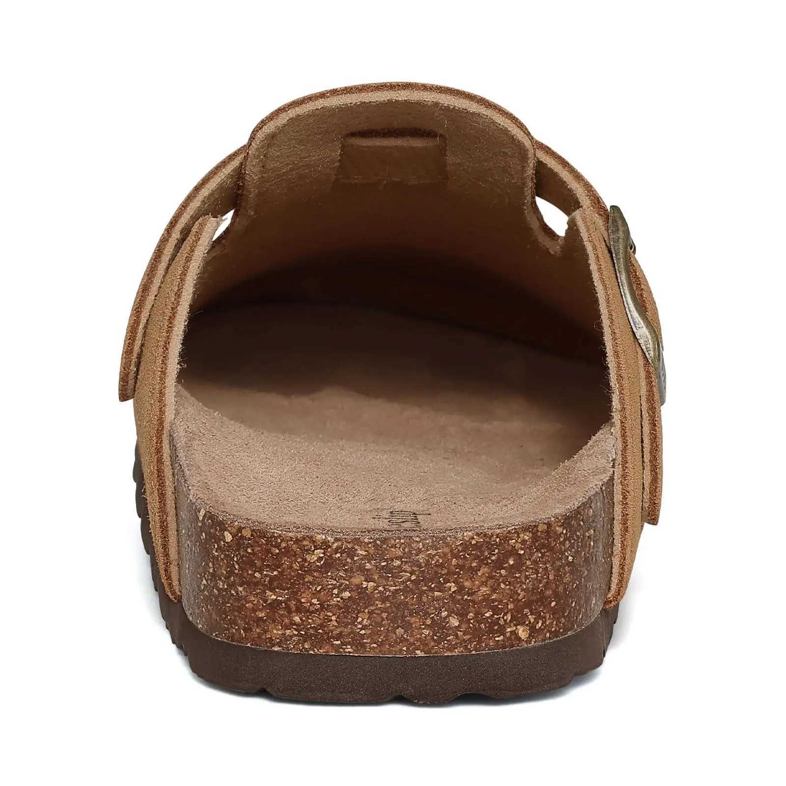 Evshine Men s Cork Suede Mules with Arch Support Classic Potato Shoes Cozy Cork Footbed Clogs Slippers Men Fashion Beach Sandal W250905