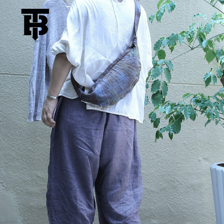 TB BHULAMTE Designer Bag New 2025 Simple Artistic Cotton Linen Crossbody Dumpling Canvas Bag Niche Design Casual Underarm Handbag Luxury Bag Waist Bag