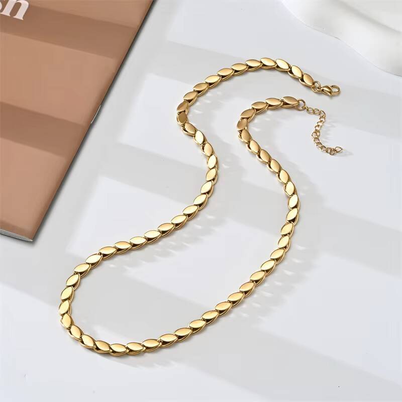 High Quality Stainless Steel Plated 18K Gold Necklace Bracelet Jewelry Fashionable Link Chain for Men and Women for Gift