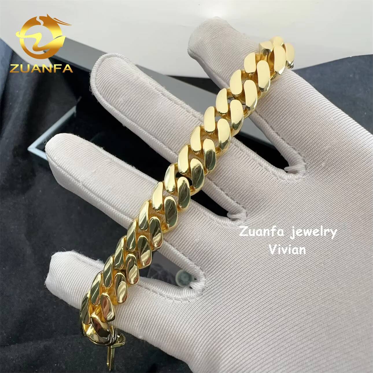 Moissanite Cuban 12mm 925 Sterling Silver Iced Out VVS Moissanite Clasp Hio Hop Jewelry Plain Cuban Bracelet