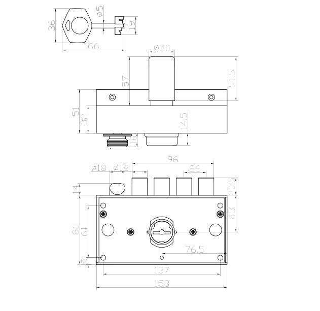 D1710 Wheel Rim Lock Safety Gate High-quality lock body