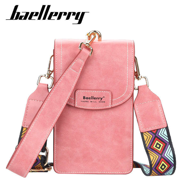 Women's Phone New Baellerry Fashion Buckle Crossbody Vertical Large Capacity High-end Feel Shoulder Bag