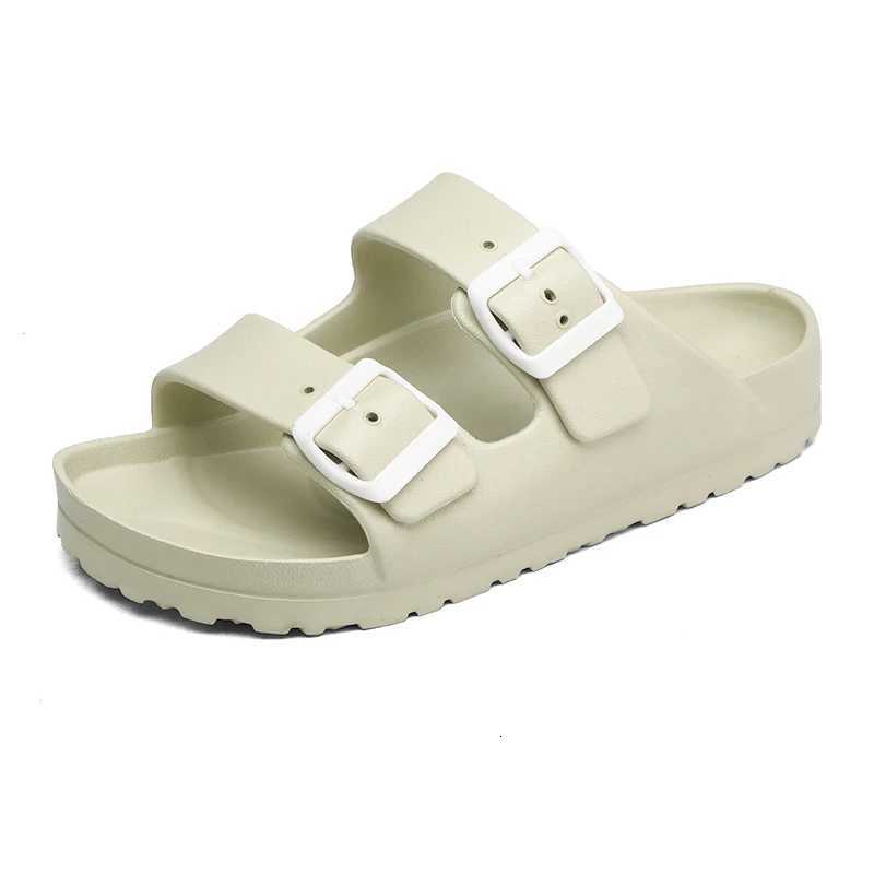 Summer Women Classic Slides Slippers Slip on Beach Sandals With Double Buckle Comfort Lightweight EVA W250905