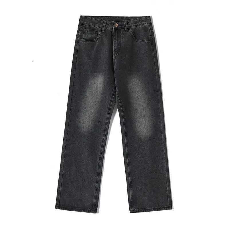 Jeans Men Wide Leg Explosive Jeans Male Loose Straight Denim Pants 2025 Autumn Harajuku Vintage Blue Trousers Streetwear Clothes W250905
