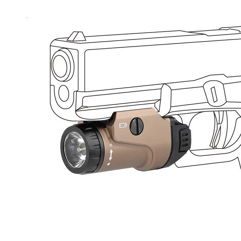 New tactical FOXTROT1X hanging flashlight 800lm illumination hunting weapon air gun reconnaissance light LED light 20mm trackXJ250905