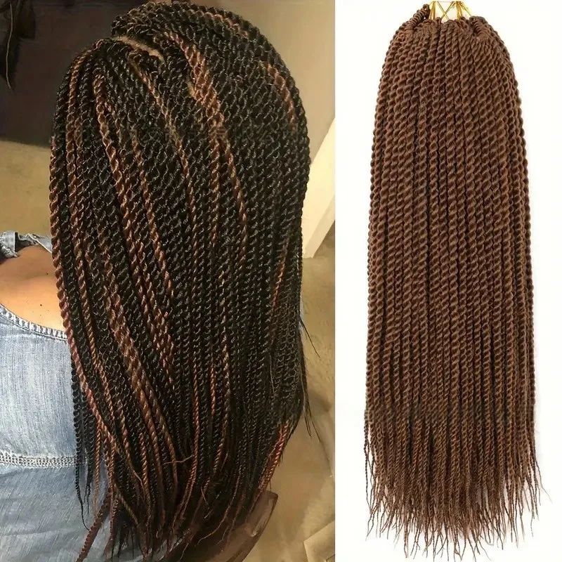 Luxurious Synthetic Senegalese Twist Braids for All Hair Black Women Hair Senegalese Twists Hand Braided Hair Extension Crochet Hair