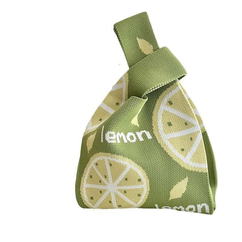 INS New Fruit Style Knitted Handbag Versatile Women's Shoulder Bucket Gift Bag