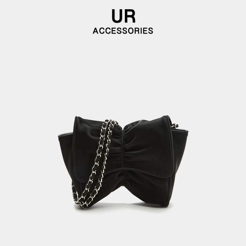 2025 New Niche Sweet Girl Bow Crossbody Fashionable Single Shoulder Chain Armpit Bag fashion Designer
