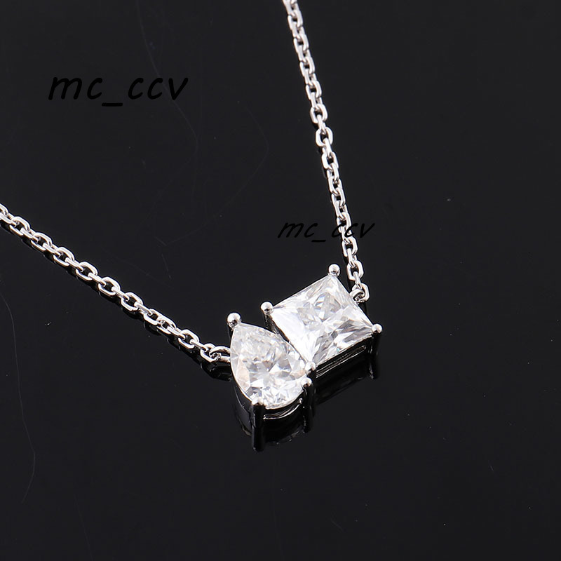 Minimalist 2 Stone Necklace Dainty Necklace 10k White Gold 2 Diamond Graduation Necklace Gift for Her Motivational Present