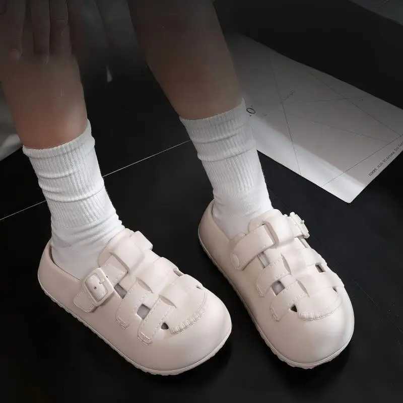 Womens Classy Outer Wear Clogs Womens New Popular ThickSoled Summer Slippers Womens Shoes for Outer Wear NonSlip for Home Use W250905