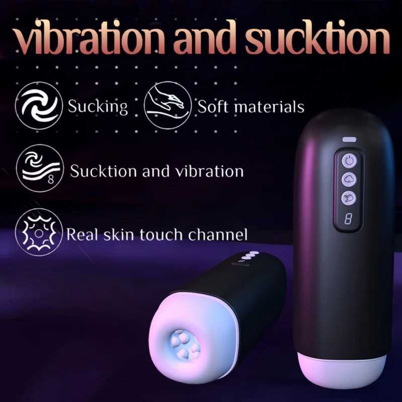 Automatic Masturbator for Men Penis Blowjob Sucking Vibrator Machine Vagina Pocket Pussy Male Masturbation Cup Sex Toy for AdultXJ250905