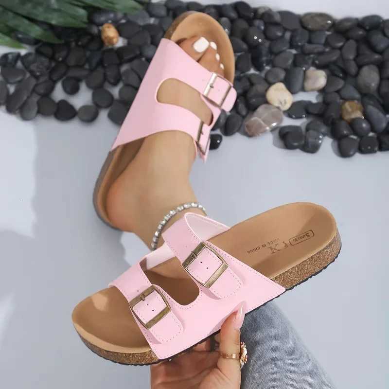 Slippers For Women Cork Footbed Beach Sandals Outdoor Suede Clogs Sandals With Adjustable Buckle Men Sandals W250905
