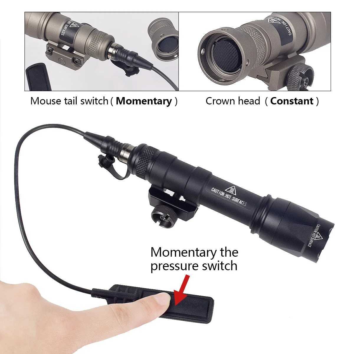 Airsoft M600C M600 M300 Tactical Scout Light AR15 Rifle Weapon Flashlight LED Hunting Spotlight SF M300A Gun lampXJ250905