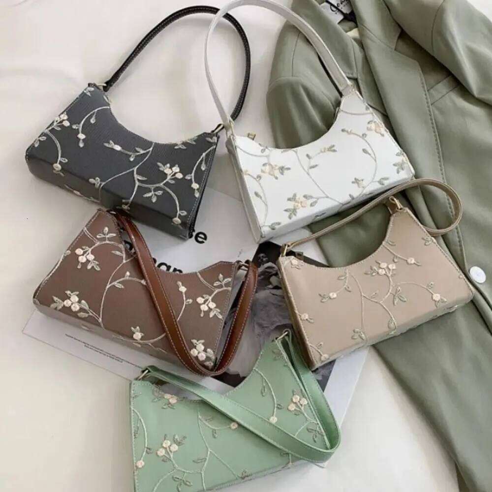 All-Match Purse Wallets Embroidery Small For Girls Mini Messenger Shoulder Bags Women Underarm Bag Korean Handbag