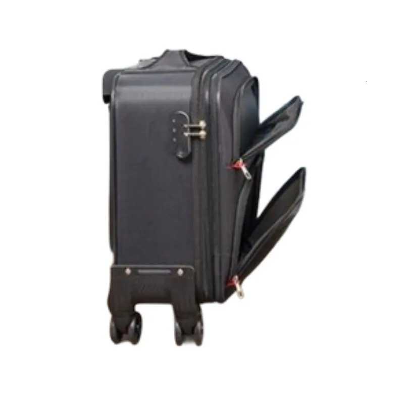 Carry On Rolling Suitcase Oxford Fabric Luggage with Password Lock Lightweight Flip Top Spinner Luggage for Men and Women Travel Z250905