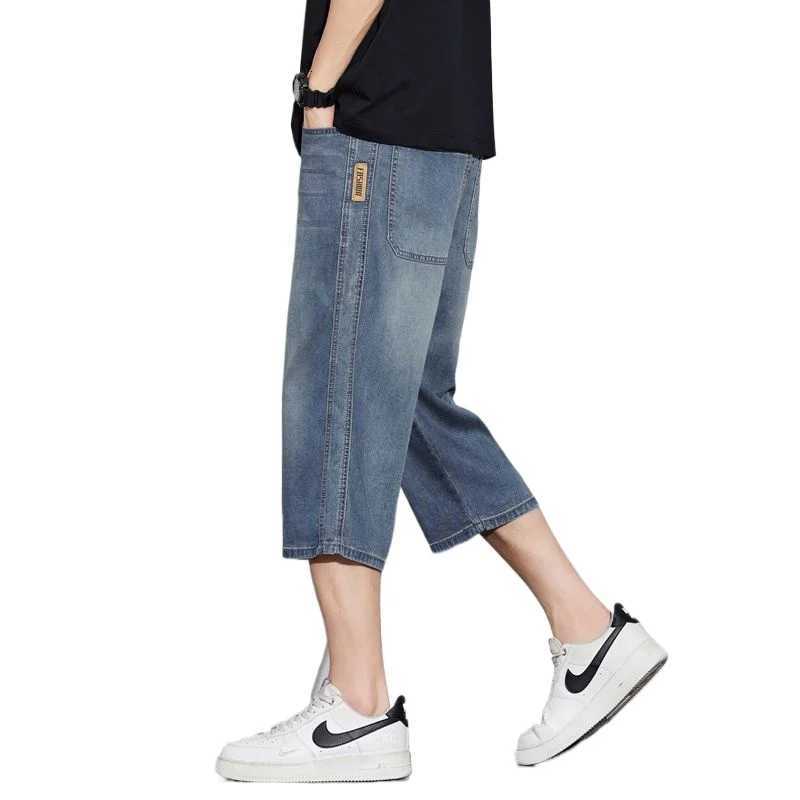 Mens Summer Thin Straight Casual Short Loose Seven MidLength Trendy Versatile Comfortable Lightweight Pants mens denim shorts W250905