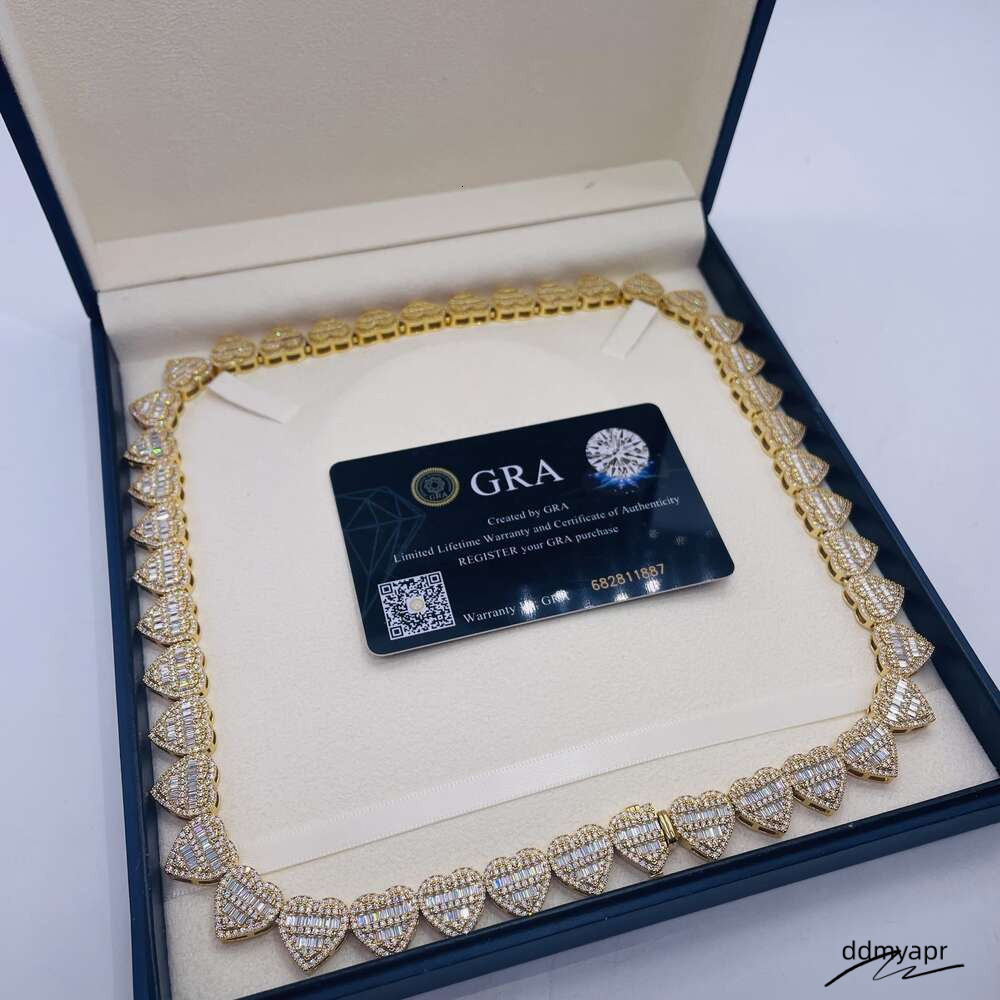 Sparkling ddmyday Heart Pendant Choker - Iced Out Style Layered Cuban Chain Necklace For Women ddmyday ddmyday ddmyday