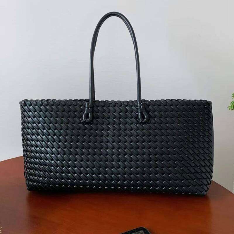 Large Capacity Weave Tote Bags For Women Designer Handbag Purse 2025 New In Fashion Simple Commuting Underarm Shoulder