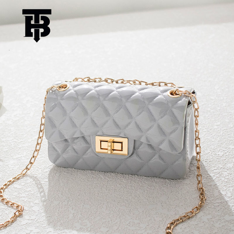 TB BHULAMTE Designer Bag 2025 Summer New Luxury Bag Version Quilted Chain Bag Glossy Jelly Bag Single Shoulder Casual Crossbody Small Bag For Women