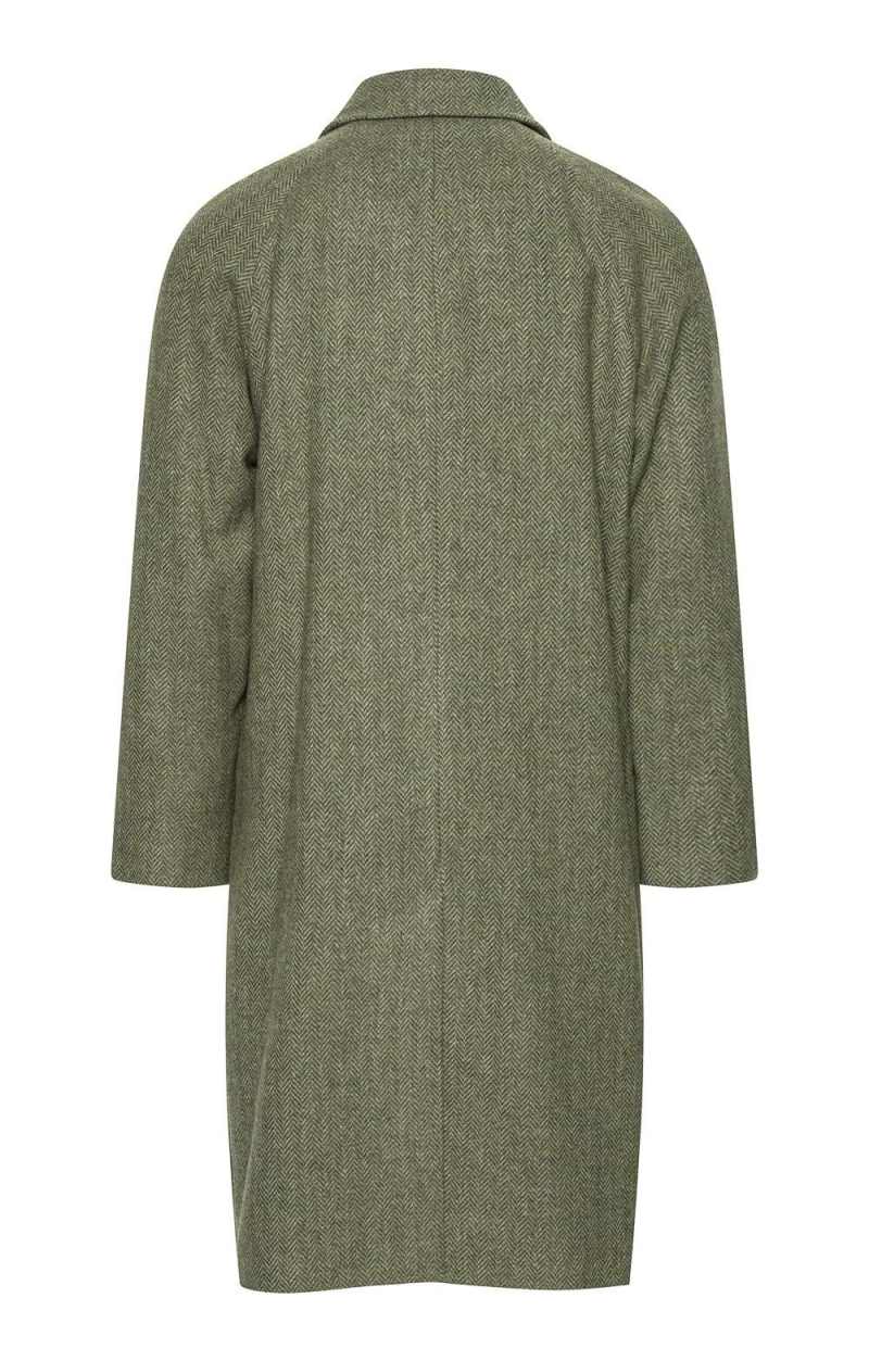 Vintage Men Long Coat Herringbone Single Breasted 1 Piece Overcoat Outdoors Winter Warm High Quality Mens Suits Customized