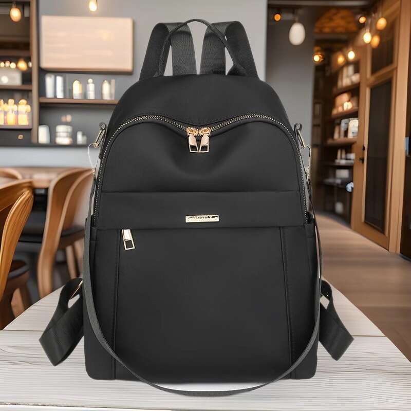 New Women's Korean Style Simple Oxford Cloth Fashion Casual Large Capacity Trendy Water-Resistant Travel Backpack