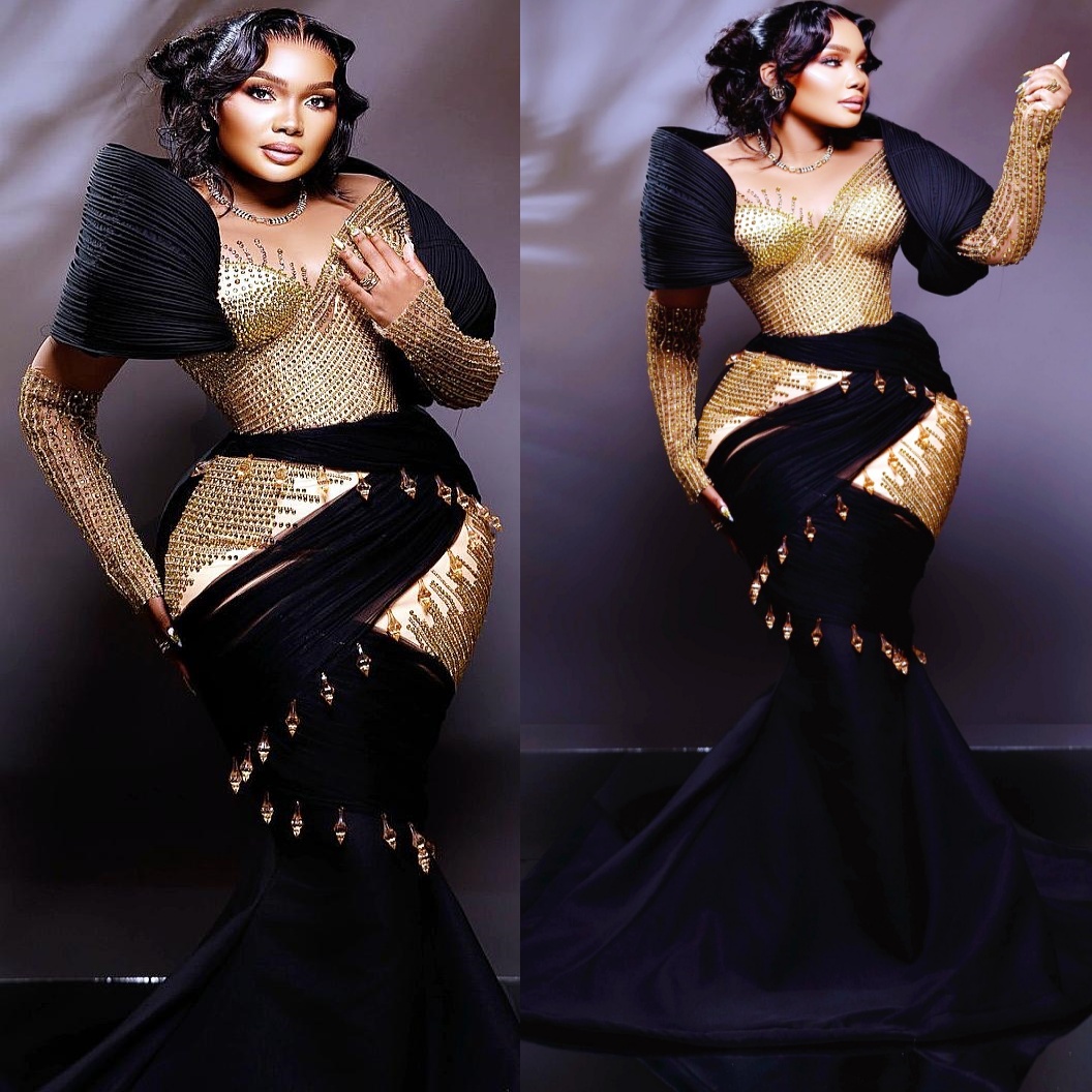 Aso Ebi Mermaid Black Prom Dresses 2025 Crystals Illusion Sparkling Evening Formal Party Second Birthday Engagement Gowns Plus Size Dress For Special 