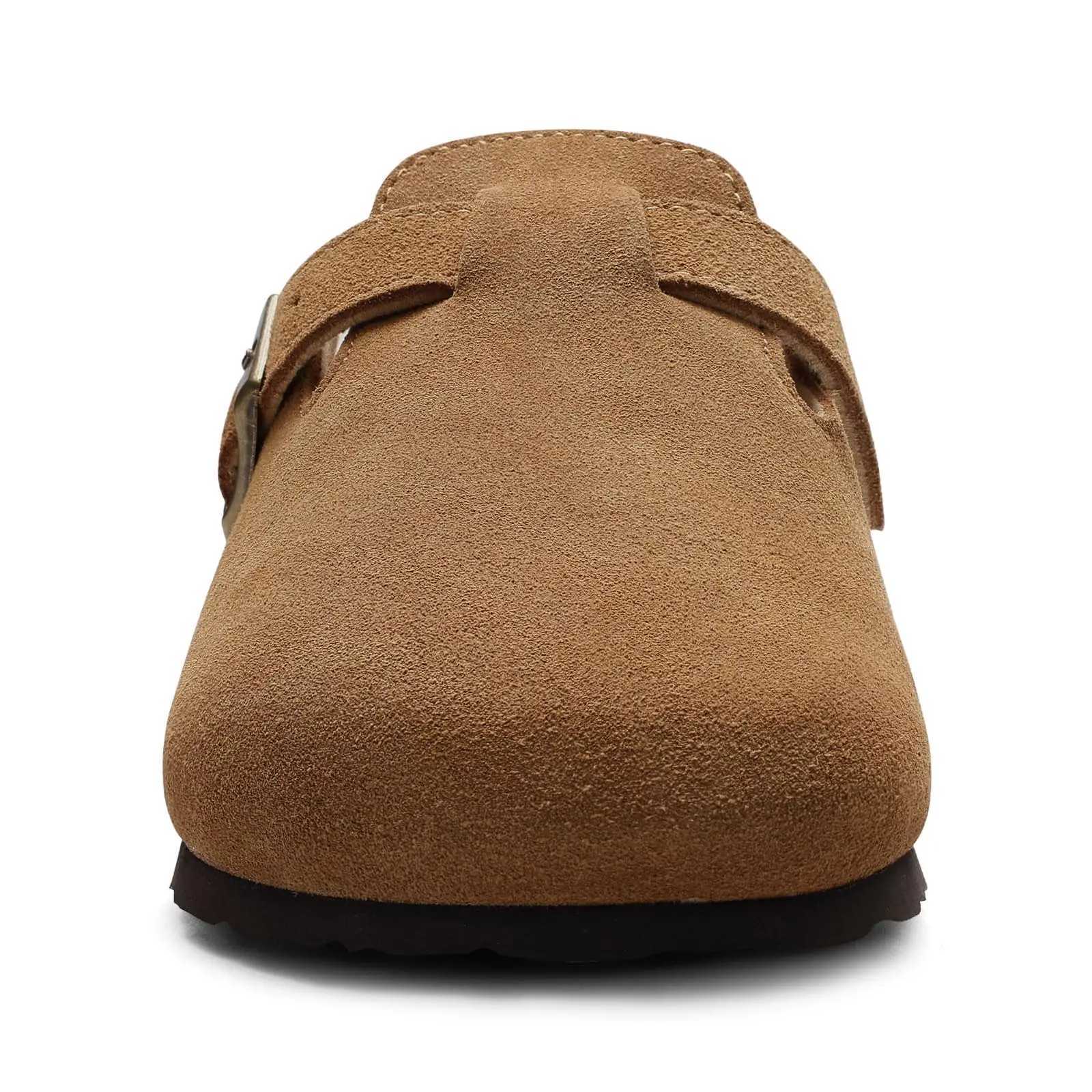 Evshine Men s Cork Suede Mules with Arch Support Classic Potato Shoes Cozy Cork Footbed Clogs Slippers Men Fashion Beach Sandal W250905