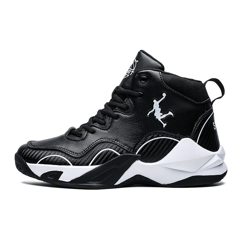 High-top Basketball Shoes Men Outdoor Sport Fitness training Non-slip Wear-resistant Waterproof Leather Sneakers