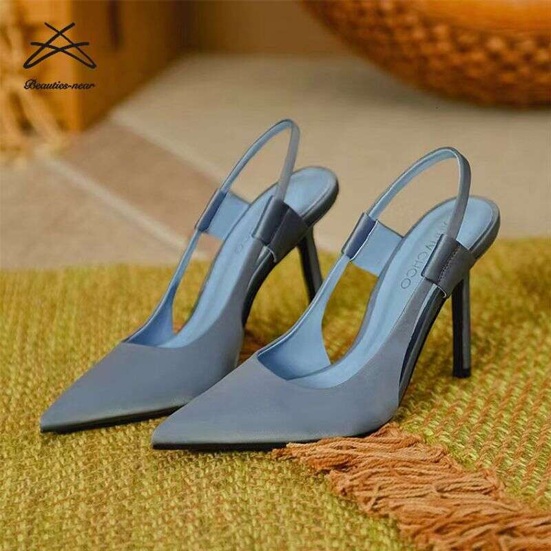 2024 Fashion Slip On Slingback Thin Heels Ladies High Heel Sandals Women Pumps Sandal Shoes