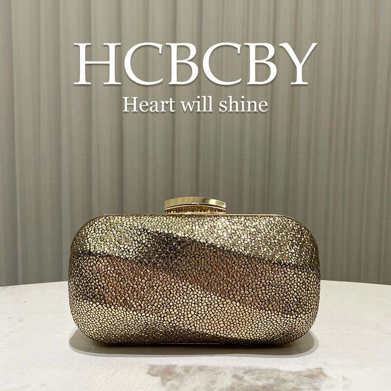 Gold Glitter Luxe Mini Clutch - Elegant Evening Bag For Women (Glamorous Wedding Purse, Fashionable Party Accessory)