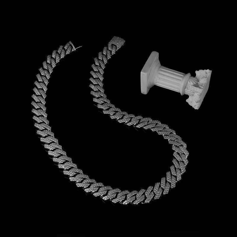 Customizable Miami Cuban Link Necklace Men 14K/14mm Gold-Plated Moissanite Brass Figaro Fashion Hiphop for Gift Ocns