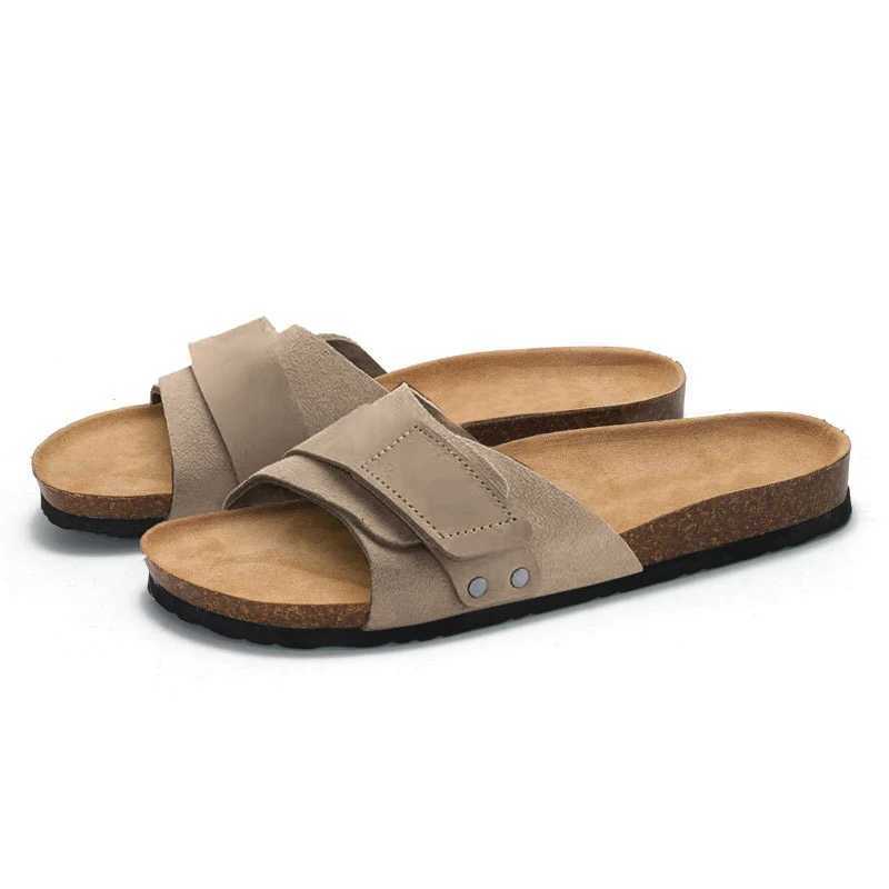 Mens Cork slippers breathable comfort sandals summer flip flops Muller outdoor anti slip shoes youth casual beach fashion W250905
