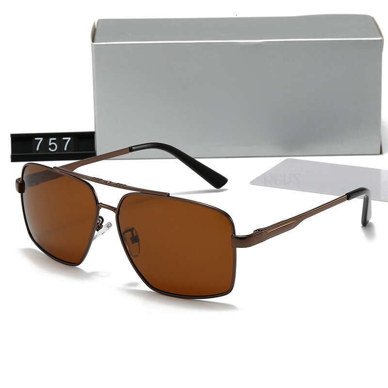 New Polarized Square Frame Men's Fashion Trend Casual Sunglasses Driving Outdoor Glasses 757 2b0